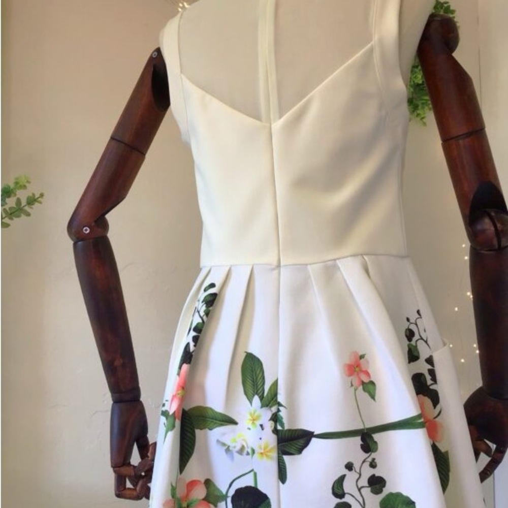 Ted Baker “Karolie” Secret Trellis Pleated Dress – Size 1 - Picture 3 of 8